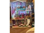 Large Doll House, 5 Rainbow High Dolls, 2 Smaller