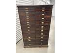 Antique H. Herrmann Furniture Co. Watchmakers Cabinet Chest of Drawers Flat File