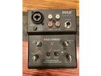 Mini mixer Pyle PAD10MXU 2 canais com interface de áudio USB DJ 18V Phantom