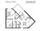 Gateway Plaza - Floor Plan D - 1 Bed + Den, 1 Bathroom