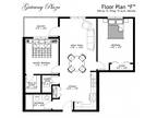 Gateway Plaza - Floor Plan F - 2 Bedrooms, 1 Bathroom