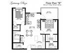 Gateway Plaza - Floor Plan B - 2 Bedrooms, 2 Bathrooms