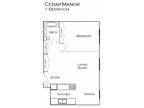 Cedar Manor Apartments - 1 Bedroom 1 Bath