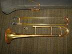 Instrumento Musical Vintage Getzen CO Elk Horn Wis Trombone Na Caixa