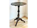 Antique Victorian Circa 1880 Paper Mache & Mother of Pearl Inlaid Tilt Top Table