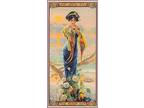 1894 Peacock Series Evening Hydrangea Vintage French Nouveau Art Poster Print