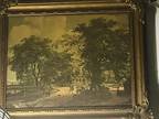 signed antique oil painting on canvas large original Country Roads