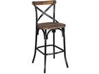 Acme Furniture Zaire Bar Chair, Walnut/Antique Black [phone removed]