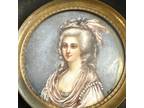 Antique French Miniature Painting. Adelaide De France. Signed