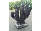 GIANT Black right HAND SHAPED CHAIR 32" tall adult 70s Retro iCarly NEW
