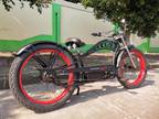 26" Fat tires Cyclone Electric Bike Chopper Cruiser 500W Motor F&R Disc Bicycle