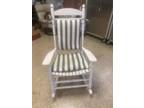 White Porch Rocker with Cushions