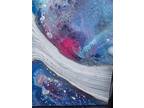 SPLIT GALAXY- 16 X 20" Pintura acrílica original