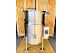 Cleveland KGL-25 Natural Gas 25 Gallon Stationary 2 3 Steam Jacketed Kettle