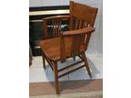 Solid Tiger Oak Stickley style Arm chair wheels Furniture Made USA Label Mission