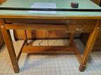 Oak art or drafting table, perfect for artists, crafters, architects