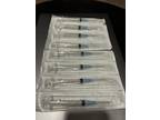 23 Gauge Needle With Syringe 3mL - 8 Pack - 23G 23 Ga 1 Inch 1" Sterile
