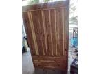 Antique 2 Door Solid Red Cedar Wardrobe Closet