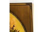 Artist G Owen Antique Oil Painting On Canvas W Frame Floral W Gold Vase 18x24"