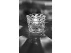 Clear Glass Crystal Votive Tea Light Hexagonal Six Sided Heavy Candle
