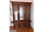 Wood Dining Room Cabinet With Glass Doors