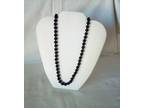 Black Beaded Necklace - 11 1/2" Long