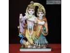 Marble statue Radha Krishna Mumbai. - Gaj Arts