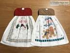Cardinal and Snowman Holiday Towels