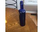 Blue Glass Decorative Bottle