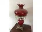 Vintage magnificent quot G With The Wind quot ruby glass banq