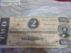 Two Confederate Paper Bills for Sale
