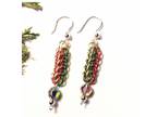Full Persian Chainmaille Christmas Earrings