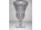 Geometric Cut Crystal Pedestal Vase