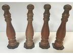 Set of 4 Vintage Wood Funiture Legs