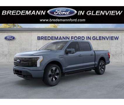 2023 Ford F-150 Lightning Platinum is a Blue, Grey 2023 Ford F-150 Car for Sale in Glenview IL