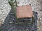 Vintage wood wicker rocking chair