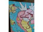 Pokemon Shiny Red Gyarados & Shiny Magikarp Hand Painted Watercolor Artwork