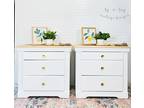 Modern Farmhouse Boho Chic XL 3 Drawer Nightstands