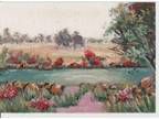 Aceo fine art oil painting landscape Jason's pond by okla artist P Conyers
