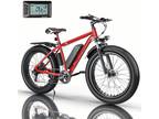 Electric Bike 26'' Fat Tire 500W Snow E-bike City Beach Bicycle 600WH Battery