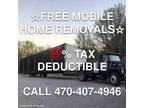 Free Removal of Mobile Homes Accepting Double and Singlewides (Call and Donate