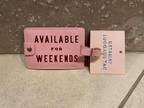 New Pink Available For Weekends Luggage Tag