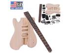 Unfinished DIY Electric Guitar Kit 6 Strings 24 Frets Basswood Body Maple Neck