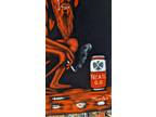 The Devil Smoking on the Toilet Original Black Velvet Oil Painting 16x20