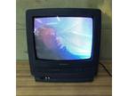 Retro Panasonic PV-M1324 Gaming 13" CRT TV With Built In VCR VHS Player - WORKS