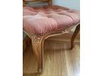 Restored Antique Pink Chair with Thatched Back