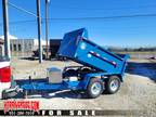 5x8 Dump Trailer Blue