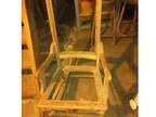 Antique rocker chair frame with springs