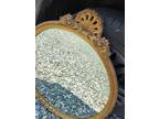 Vintage Wooden Gold Ornate Mirror 24" Stunning Hollywood Regency Louis Bierfeld