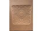 Embossed Daisy Vintage Chair Seat REPLACEMENT Pressed Fiberboard Floral Scroll